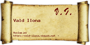 Vald Ilona névjegykártya