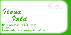 ilona vald business card